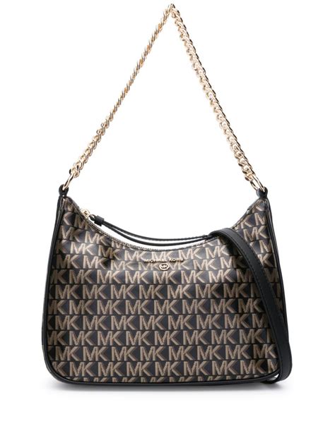 michael kors bag with monogram|monogram print shoulder bag.